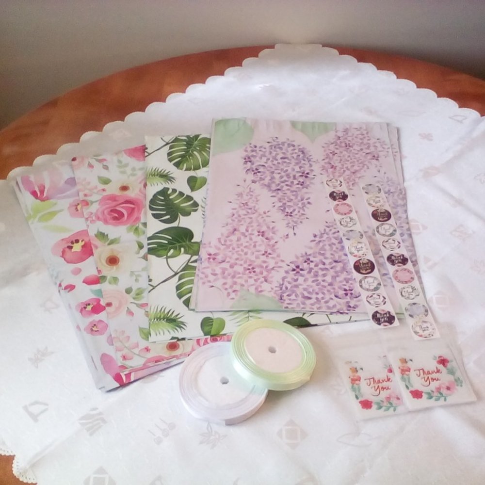 GREAT DEAL! Mailers, Stickers, Ribbons & Bags Set